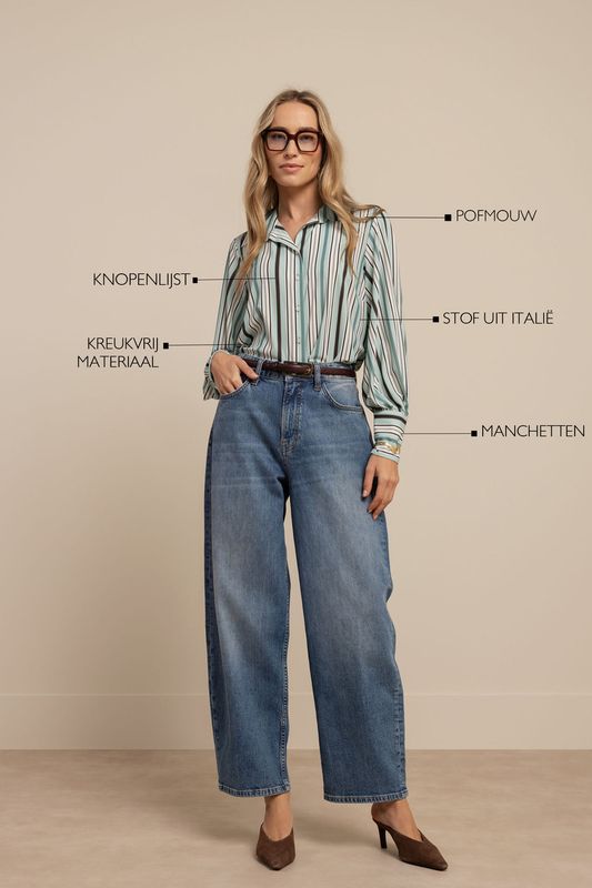 Studio Anneloes Rensje stripe blouse, multi color