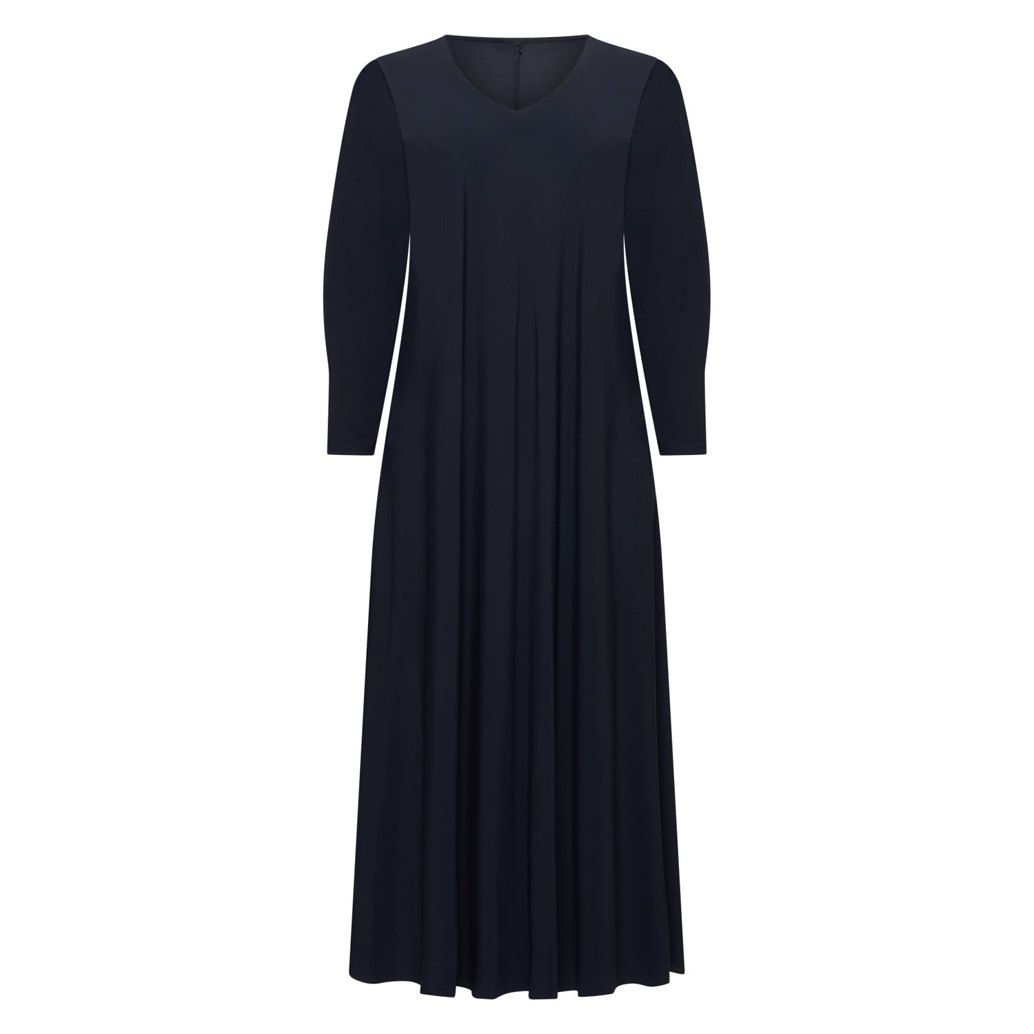 Plus Basics Dress Wide LS Light, Navy