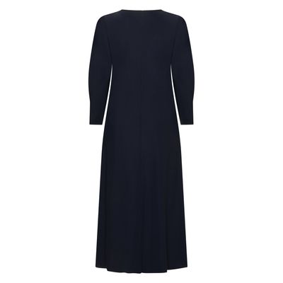 Plus Basics Dress Wide LS Light, Navy