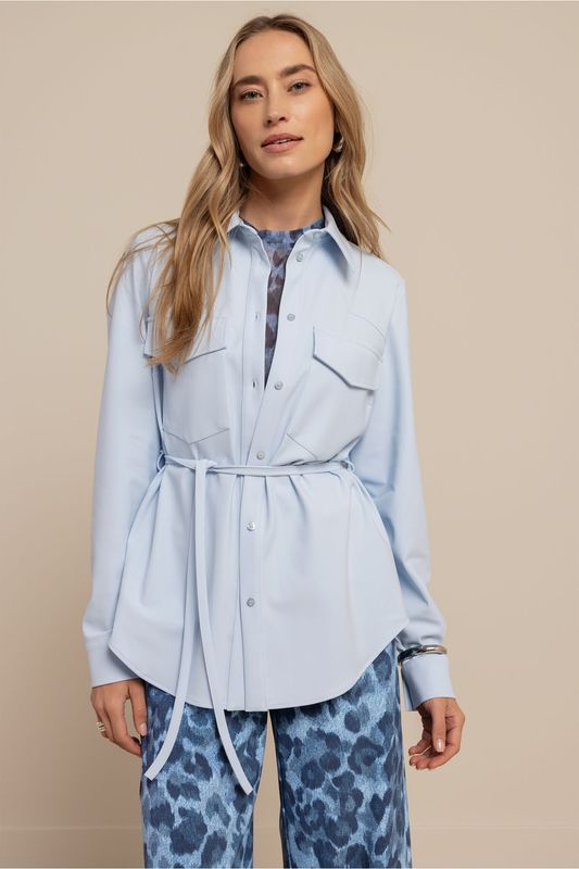 Studio Anneloes Bodil bonded jacket, pastel blue