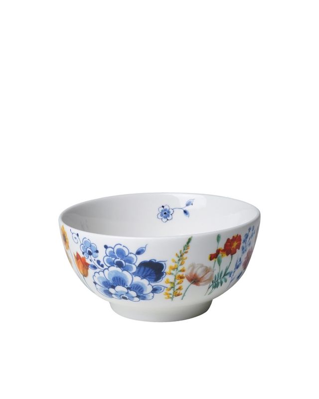 Heinen Kom - Wildbloemen - Porselein - 10 cm, delfts blauw