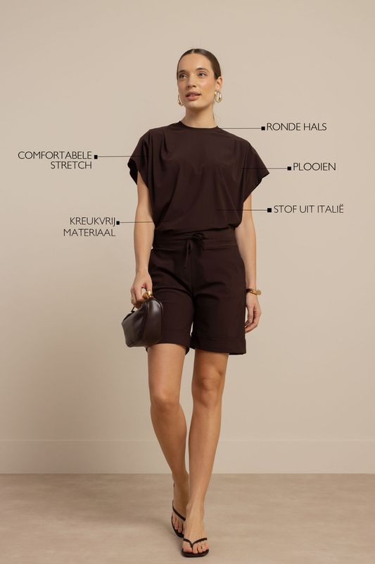 Studio Anneloes Leona top, espresso
