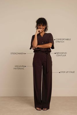 Studio Anneloes Maggie jumpsuit, espresso