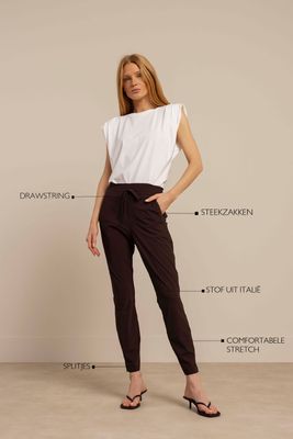 Studio Anneloes Startup summer trousers, espresso