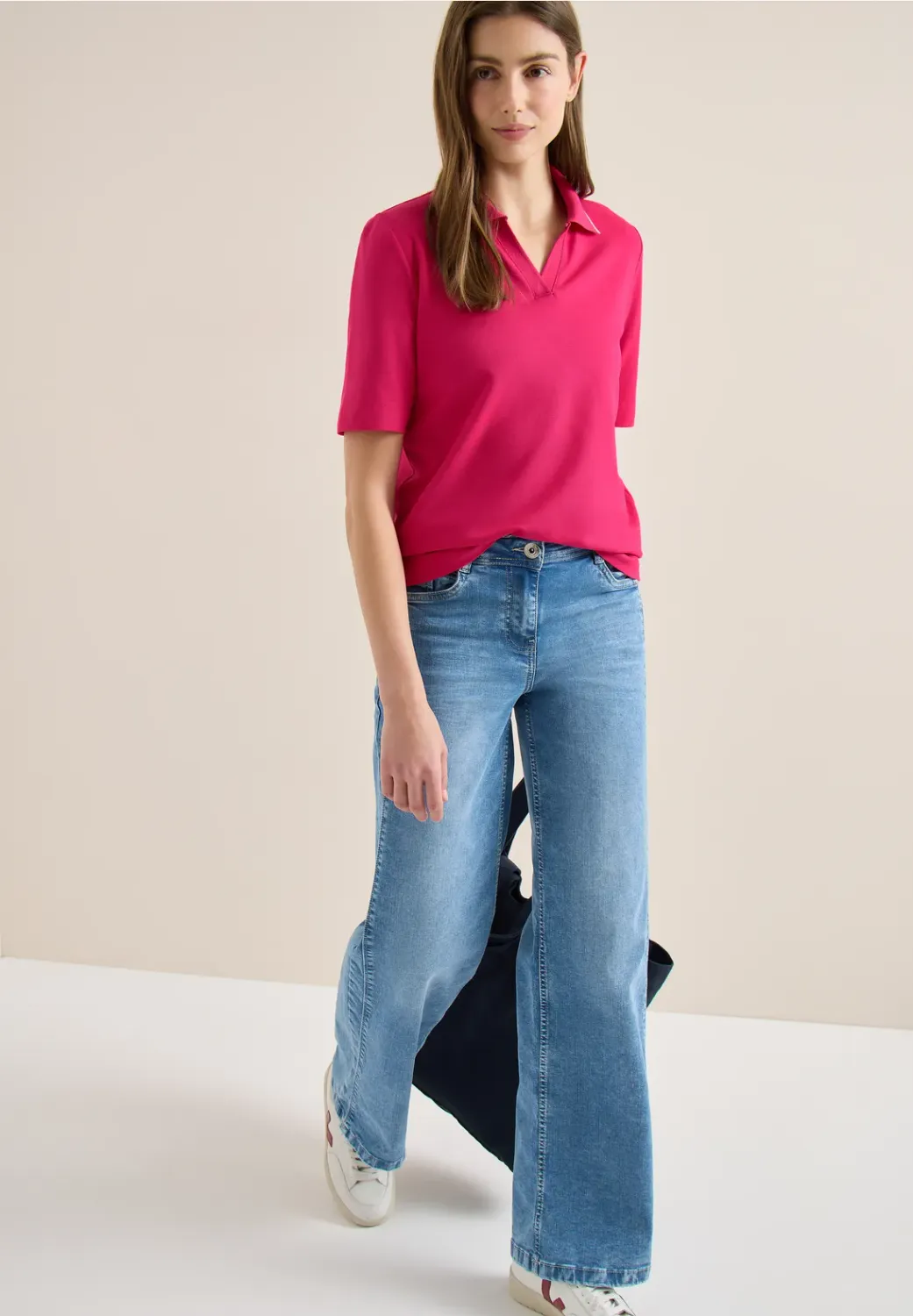 Cecil Poloshirt, beetroot pink Cecil Poloshirt, beetroot pink