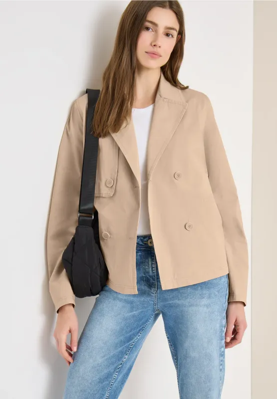 Cecil Short Trench Jacket, crispy camel