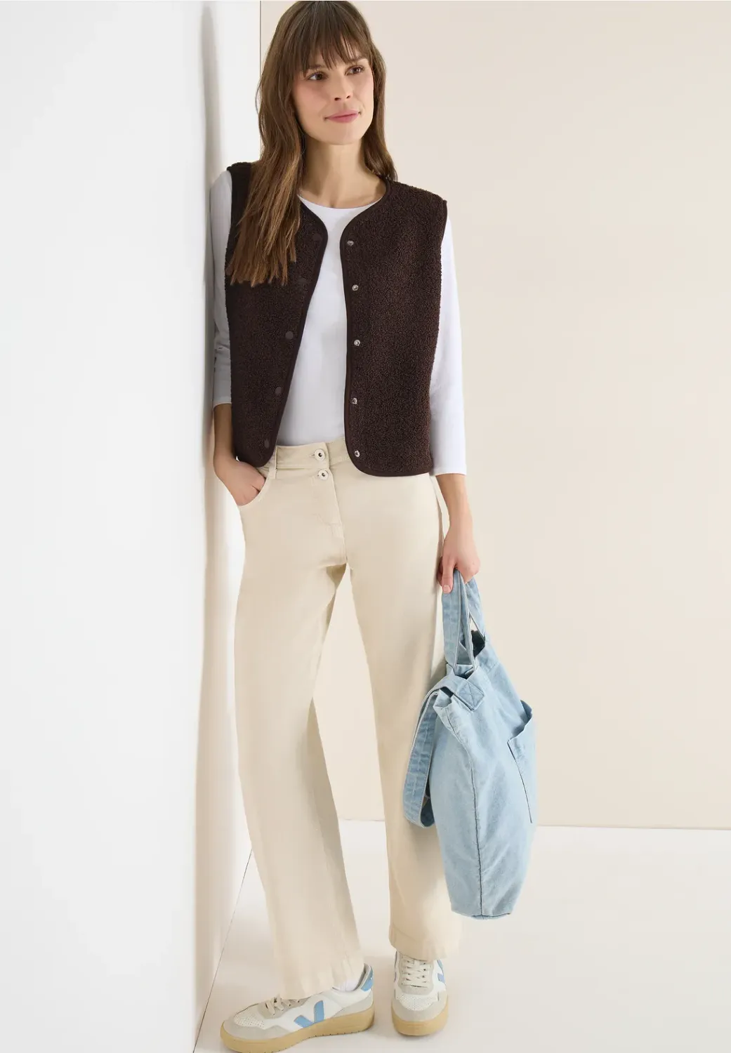 Cecil Vest met knoopsluiting, macchiato brown Cecil Vest met knoopsluiting, macchiato brown