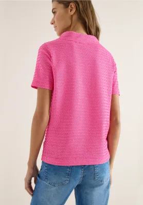 Cecil Tweekleurig Shirt beetroot pink