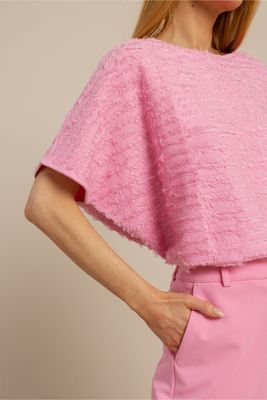 Studio Anneloes Lenti fringe, pullover pop pink