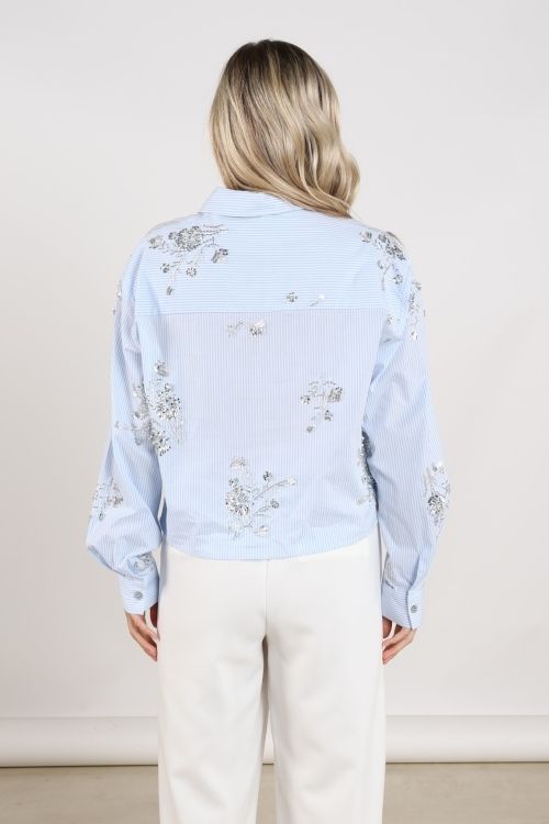 Nukus Adora Blouse Stripe, Cloudy/Offwhite