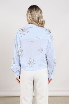 Nukus Adora Blouse Stripe, Cloudy/Offwhite