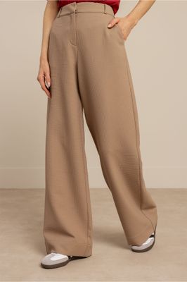 Studio Anneloes Lexie waffle trousers, latte