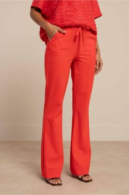 Studio Anneloes Flair bnd drawstring trousers, coral red