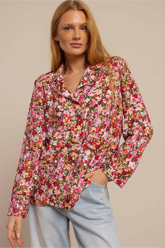 Studio Anneloes Minka flower blazer blouse, multi