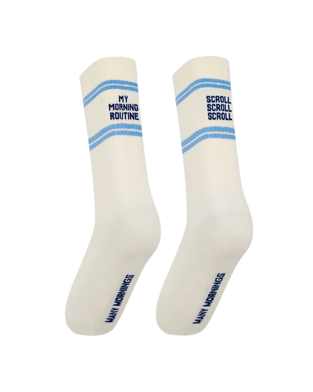 Many Mornings Sportsokken Scroll Routine, beige