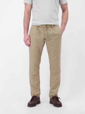 Lerros Lichtgewicht chino's met riemlussen, Medium Kitt Lerros Lichtgewicht chino's met riemlussen, Medium Kitt