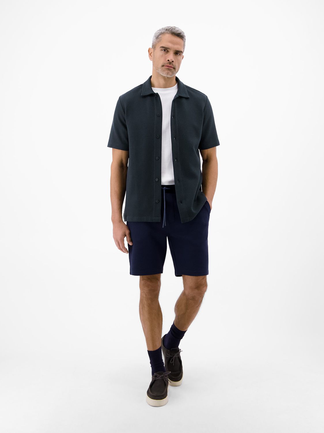 Lerros Overhemd kortemouw, Navy Lerros Overhemd kortemouw, Navy