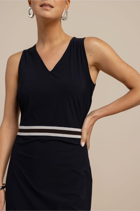 Studio Anneloes Tirza tape dress, Dark Blue