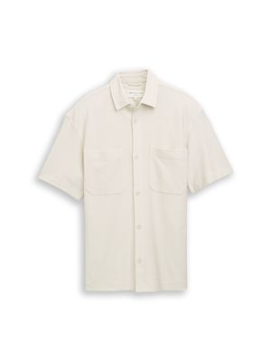 Tom Tailor Overhemd korte mouw, greyish white Tom Tailor Overhemd korte mouw, greyish white