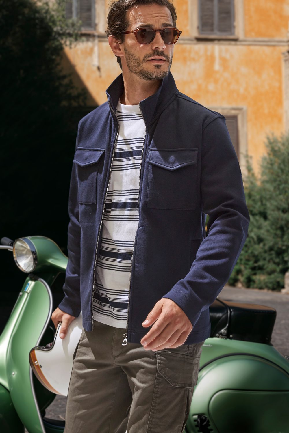 Lerros Trainingsjack met borstzakken, Navy Lerros Trainingsjack met borstzakken, Navy