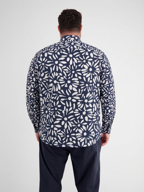 Lerros Shirt met lange mouwen en bloemenprint, Navy Print