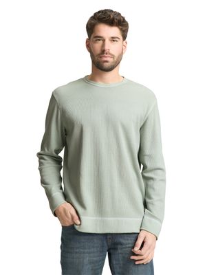 Tom Tailor soft Shirt met lange mouwen en wafelstructuur, greyish green Tom Tailor soft Shirt met lange mouwen en wafelstructuur, greyish green