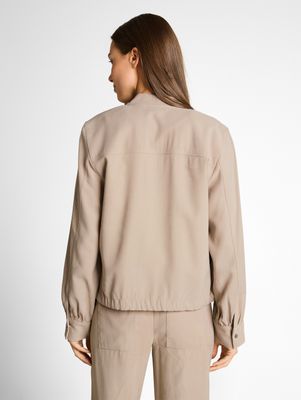 Tom Tailor Bomberjack met opgestikte borstzakken, soft taupe grey