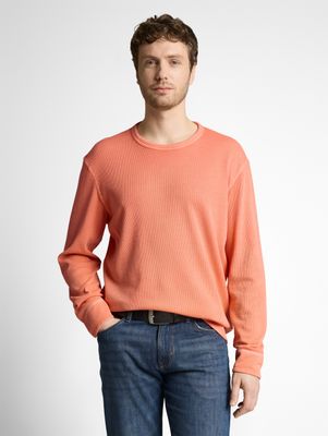 Tom Tailor soft Shirt met lange mouwen en wafelstructuur, wild coral Tom Tailor soft Shirt met lange mouwen en wafelstructuur, wild coral