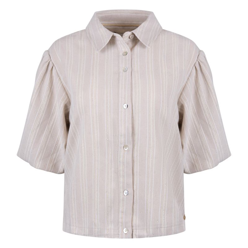 Nukus Blouse Stripe, Sand