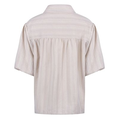 Nukus Blouse Stripe, Sand