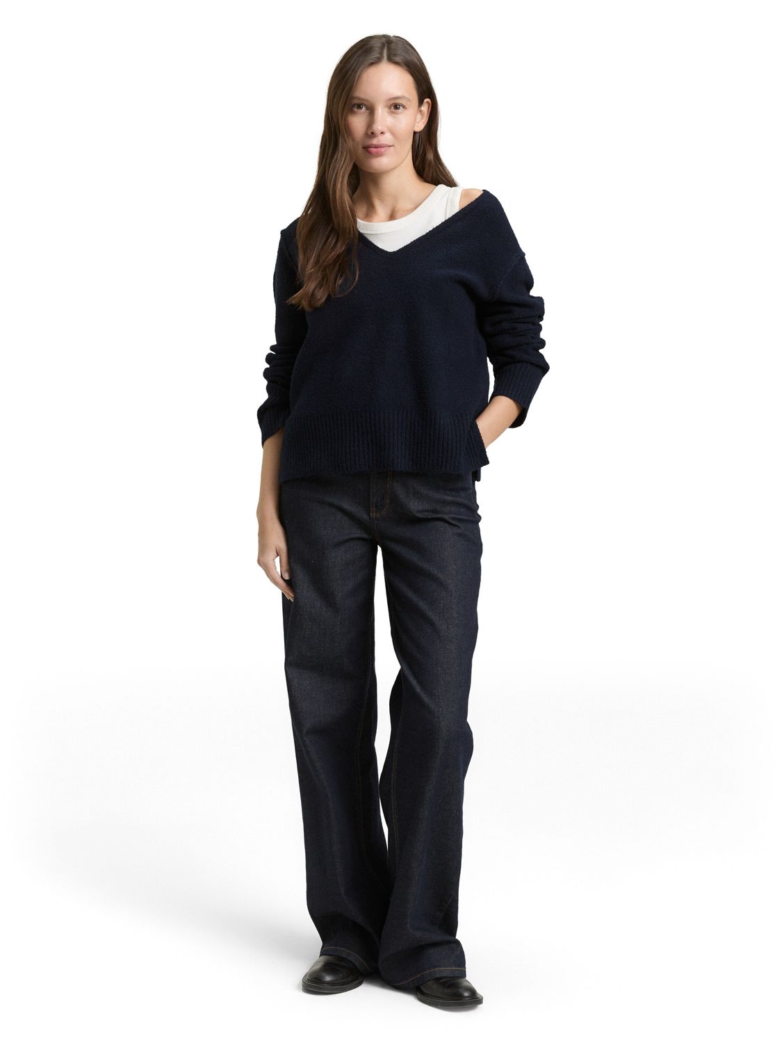 Tom Tailor V-hals Trui, Sky Captain Blue