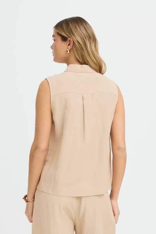 Fransa Fradah Blouse, Savannah Tan