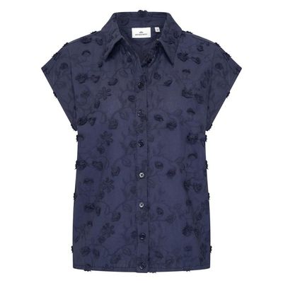 HV Society Malin Blouse, Navy HV Society Malin Blouse, Navy