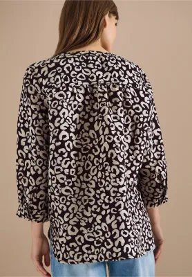 Cecil Blouse van Linnenmix, rich burgundy