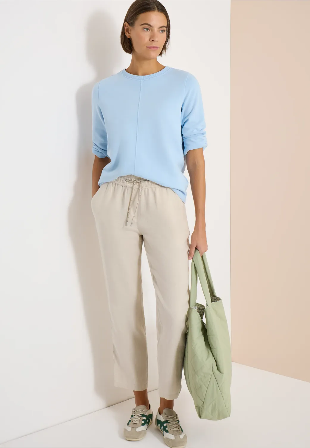 Cecil Slim Legs broek linnen, macadamia beige Cecil Slim Legs broek linnen, macadamia beige