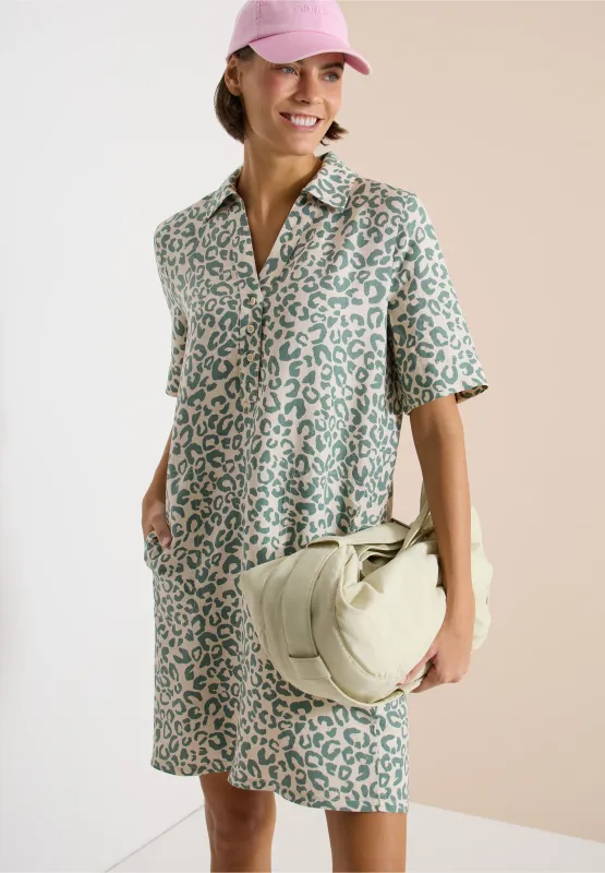 Cecil jurk van linnenmix, macadamia beige