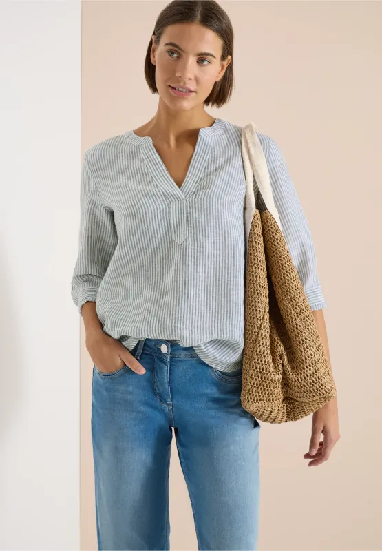 Cecil Blouse met 3/4 mouwen, just khaki