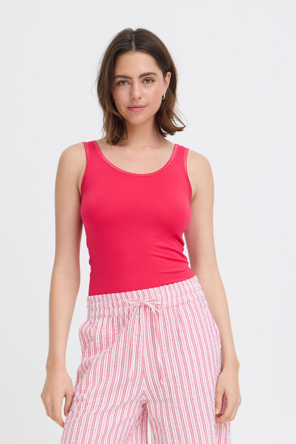 Fransa Frzula top, virtual pink
