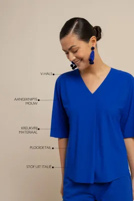 Studio Anneloes Marly top, electric blue