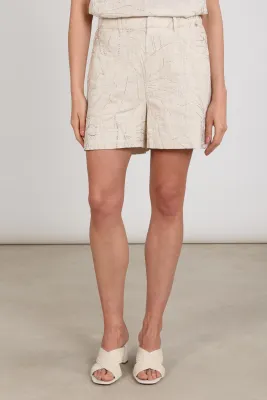 Nukus Dagmar Short Embroidery, Sand Nukus Dagmar Short Embroidery, Sand