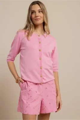 Studio Anneloes Jerry sl cardigan, pop pink