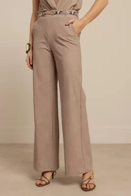 Studio Anneloes Lexie linen look trousers, latte
