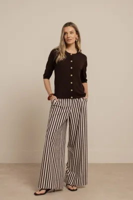 Studio Anneloes Jerry sl cardigan, espresso