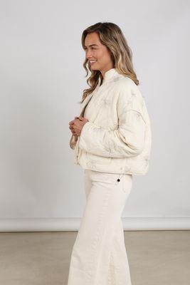 Nukus Jane Jacket Embroidery, Sand