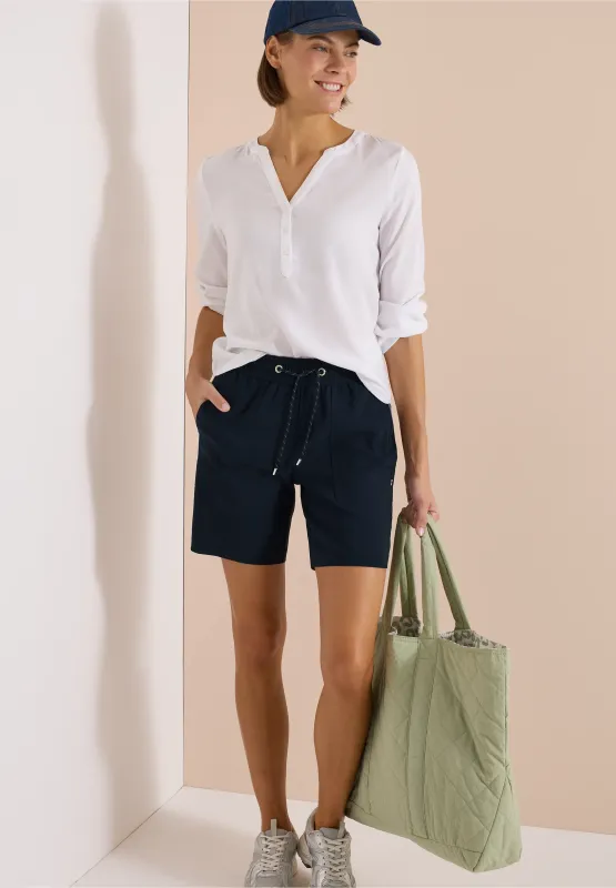 Cecil Straight Legs shorts in een Loose Fit, universal blue