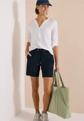 Cecil Straight Legs shorts in een Loose Fit, universal blue Cecil Straight Legs shorts in een Loose Fit, universal blue