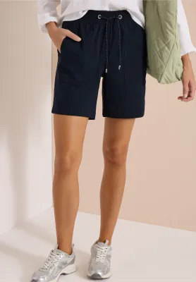Cecil Straight Legs shorts in een Loose Fit, universal blue
