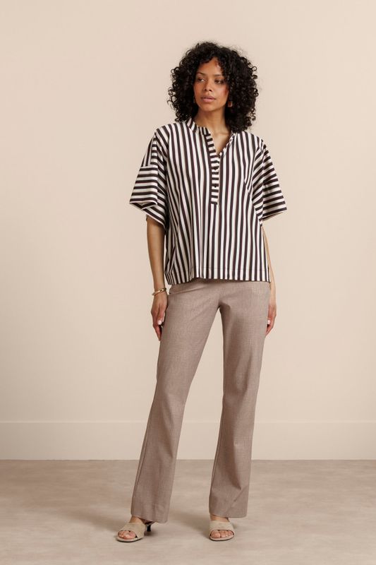 Studio Anneloes Flair linen look trousers, latte