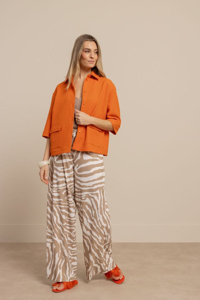 Studio Anneloes Hallie waffle jacket, orchid orange Studio Anneloes Hallie waffle jacket, orchid orange