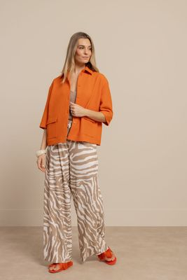 Studio Anneloes Hallie waffle jacket, orchid orange